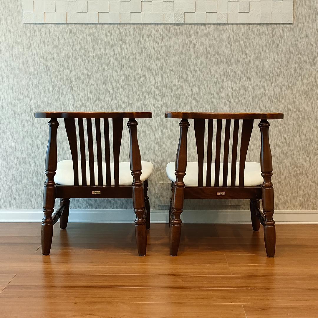 ヴィンテージ　オーダー家具　Patio　ウィンザーチェア　木製　2脚セット
