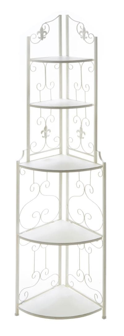 ホワイト・アイアンコーナーラック
