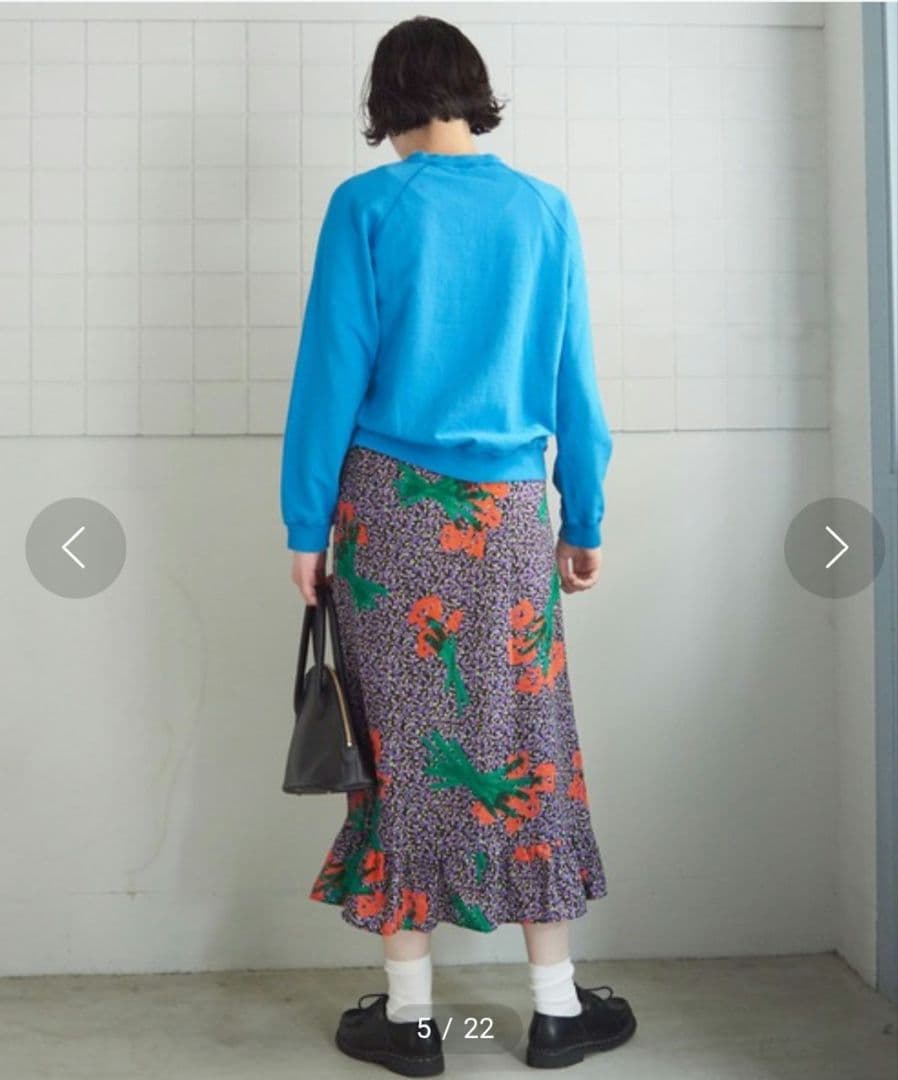 ビュルデサボン　Super hanahanaプリントスカート