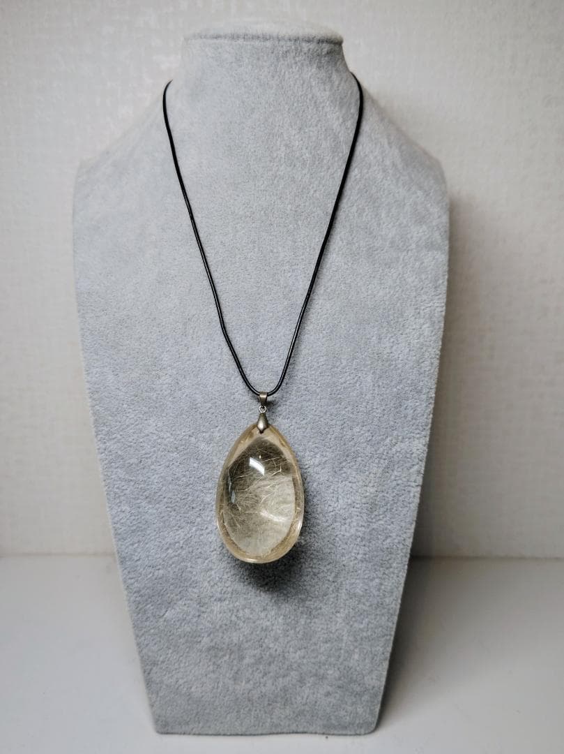 S-70 水晶 ネックレス アクセサリー ルチルクォーツ 自然石 誕生石 宝石