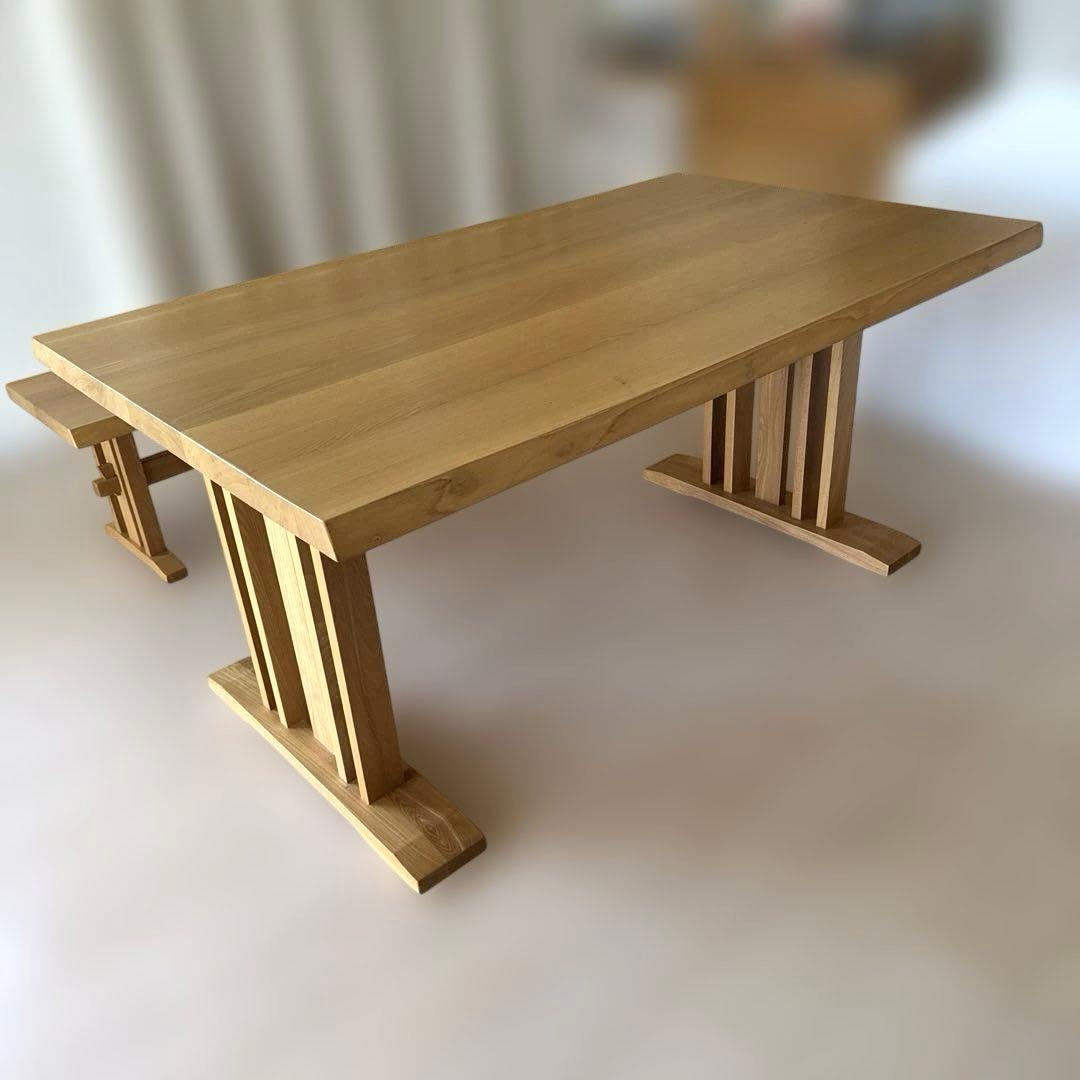天然二レ無垢材　ダイニングテーブル