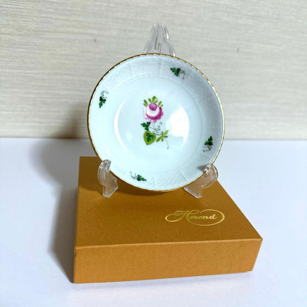 ヘレンド　ウィーンの薔薇　ロイヤルガーデン小皿2枚セット