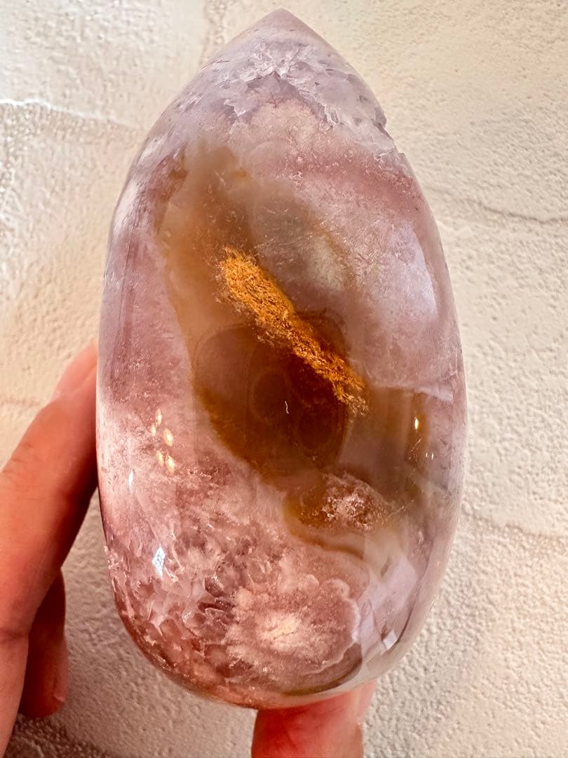 高品質　ピンクアメジスト　 フリーフォーム　フラワーアメジスト　スタンド付天然石