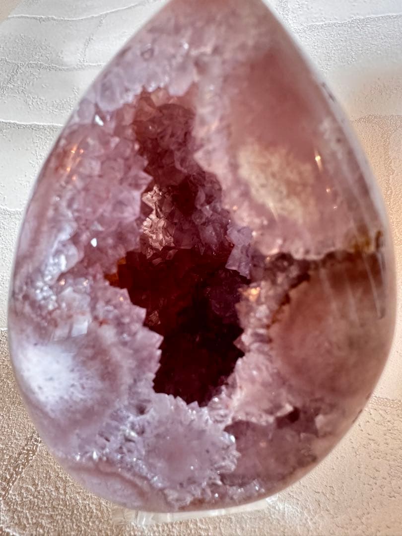 高品質　ピンクアメジスト　 フリーフォーム　フラワーアメジスト　スタンド付天然石