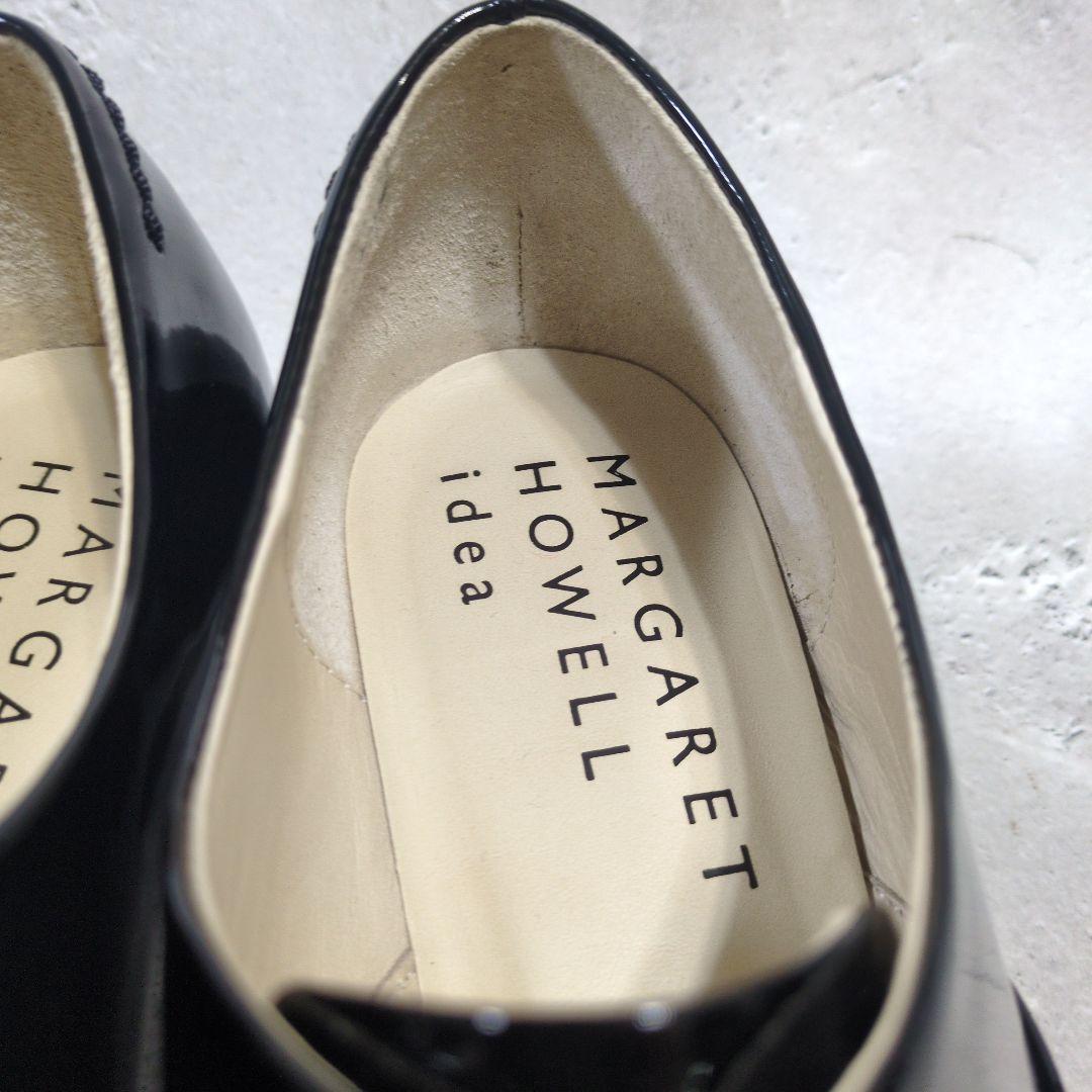 極美品 マーガレットハウエル アイデア ヒールパンプス エナメル 24.5cm