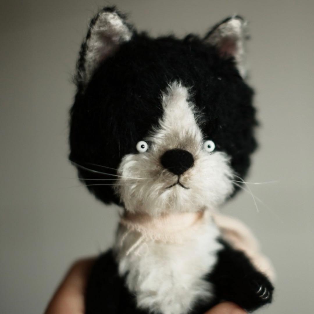 かっこいいワンさん ぬいぐるみ 海外作家様 ハンドメイド アーティストベア 犬