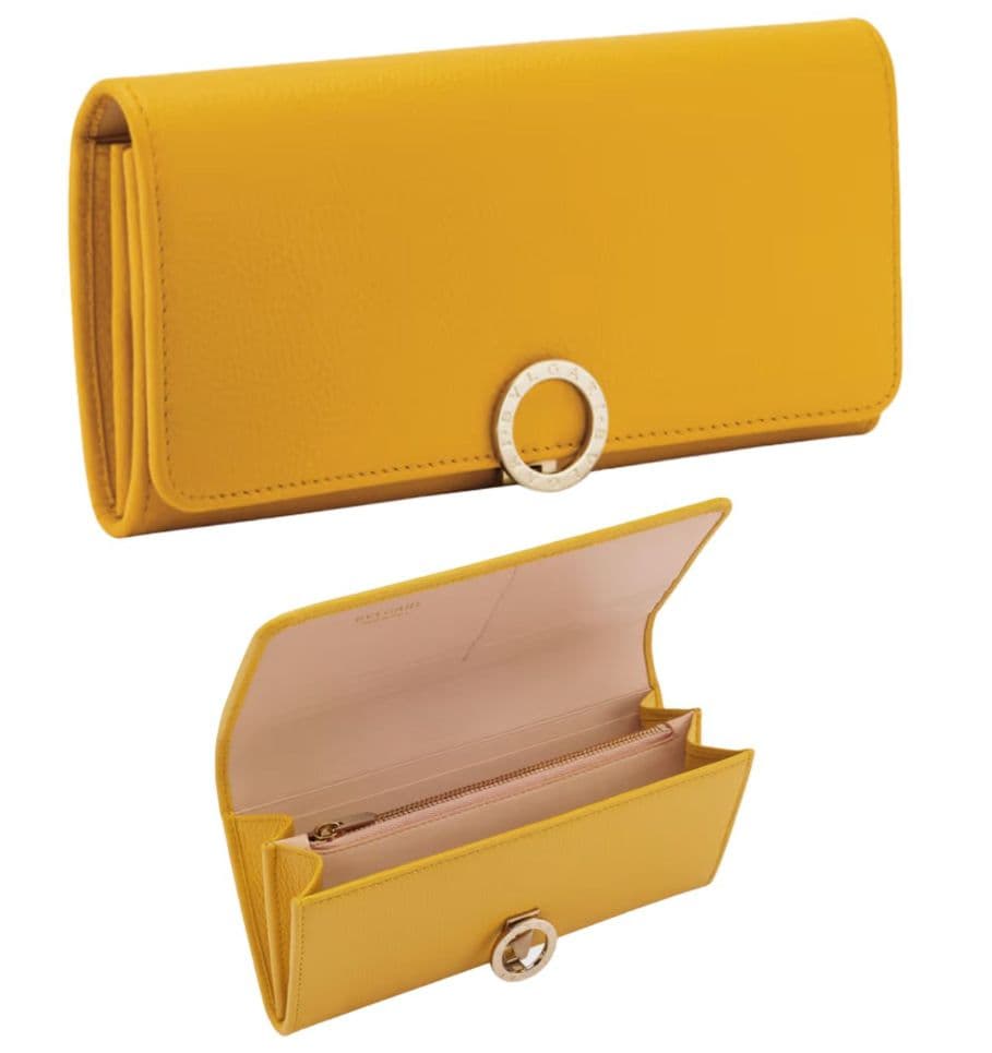 ★新品未使用★ BVLGARI 二つ折り長財布 SAFFRON AMBER