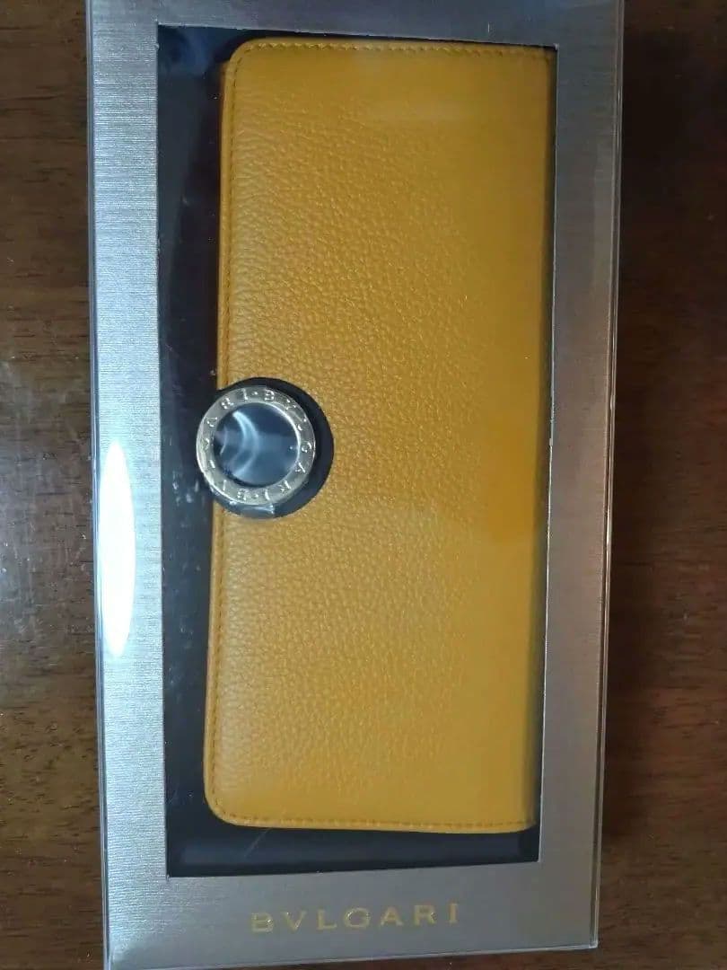 ★新品未使用★ BVLGARI 二つ折り長財布 SAFFRON AMBER