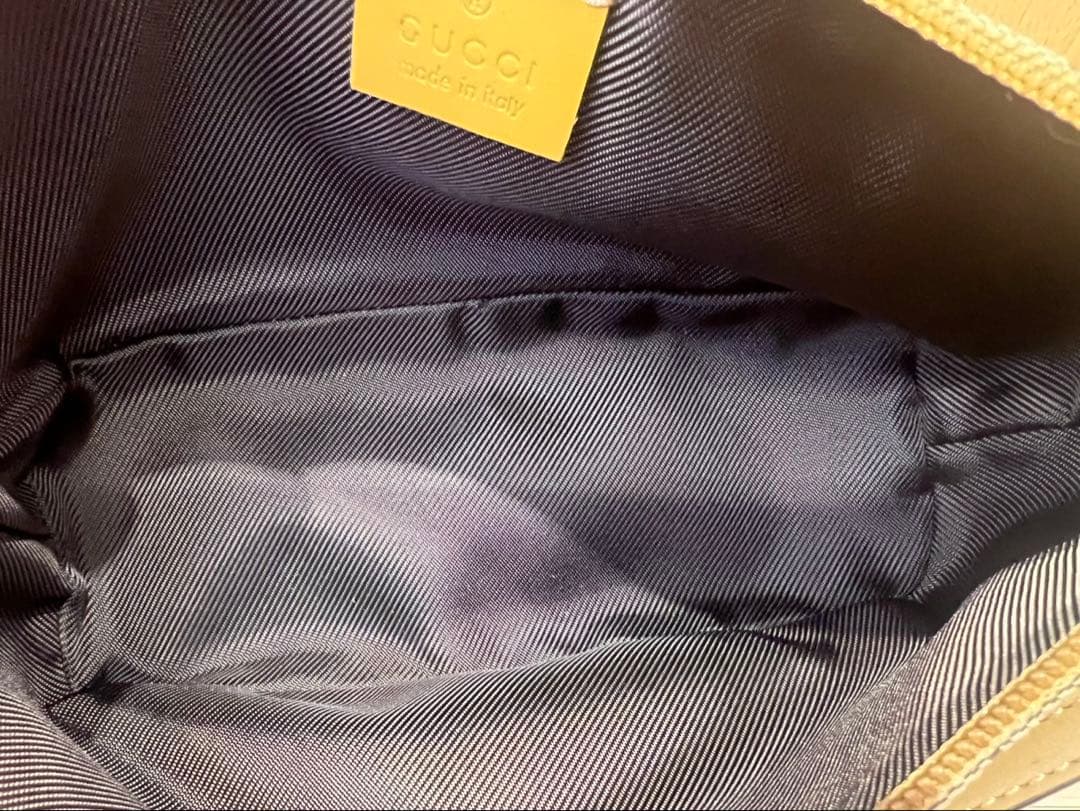 GUCCI グッチ ショルダーポーチ GG柄 キャンバス ベージュ系 シリアル