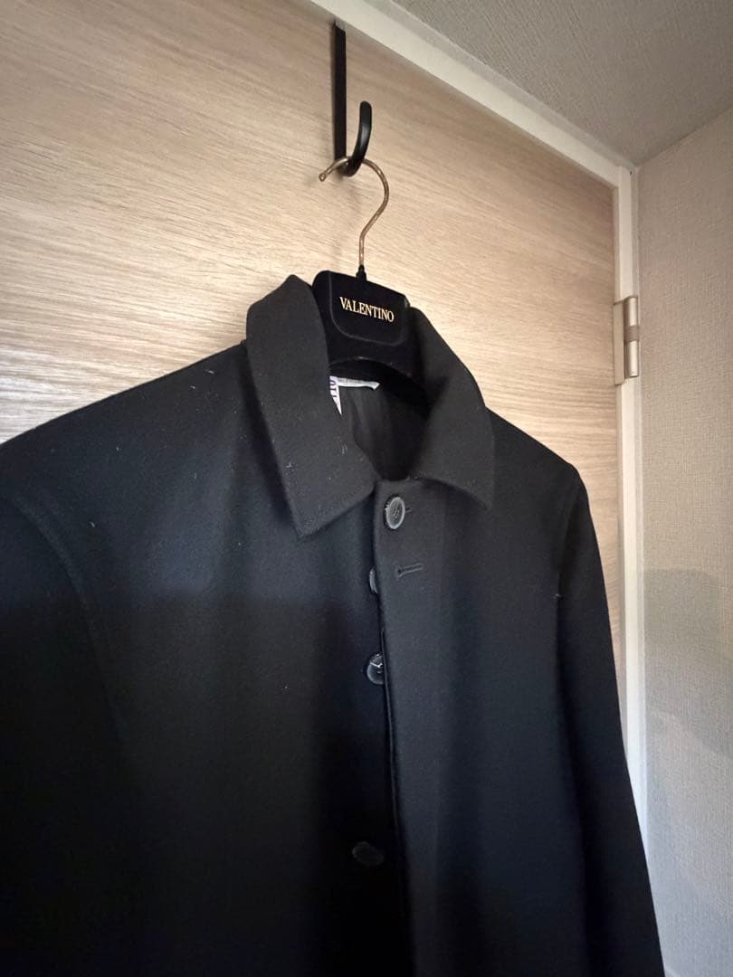正規 VALENTINO ヴァレンティノ コート 黒 フード付