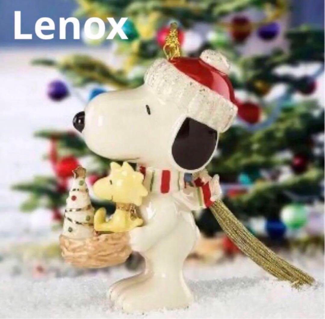 レア❗️Lenox スヌーピ　クリスマス　陶器製 SNOOPY