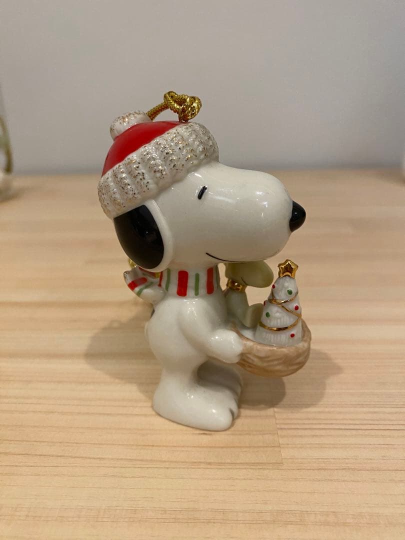 レア❗️Lenox スヌーピ　クリスマス　陶器製 SNOOPY