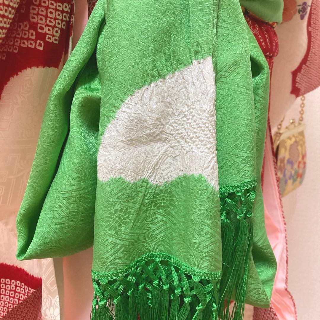 七五三　正絹　絞り　着物セット　7歳