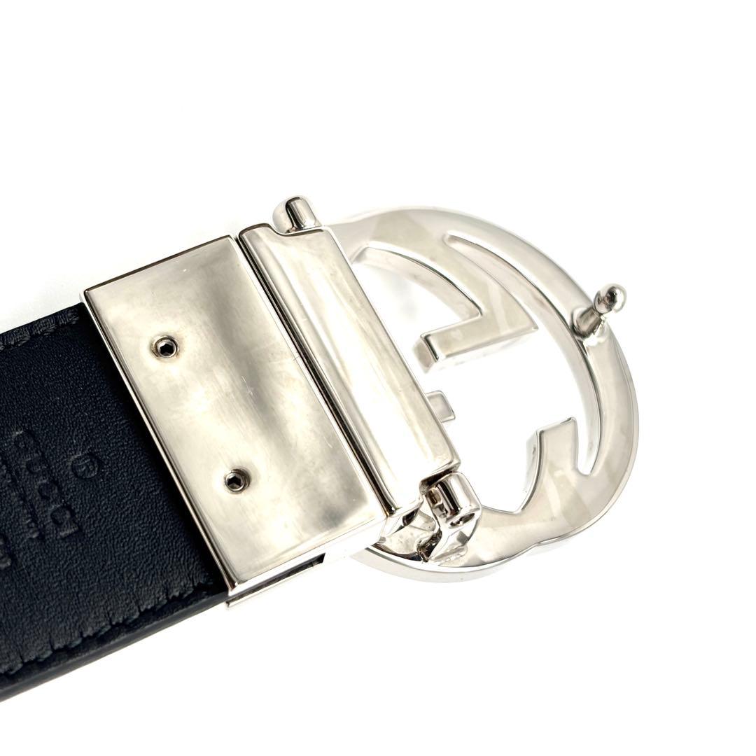 未使用保管品 グッチ ベルト GGスプリーム インターロッキング ロゴバックル