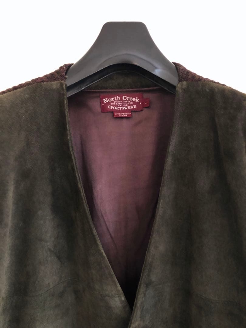ヴィンテージ　古着　North Creek lambswool leather