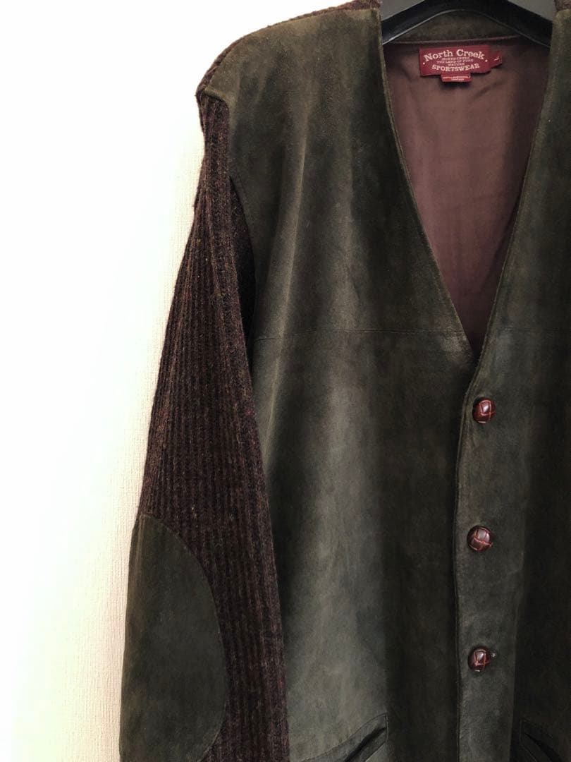 ヴィンテージ　古着　North Creek lambswool leather