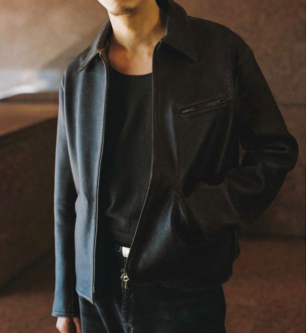 【美品】LIDNM VINTAGE WASHED LEATHER ZIP / L