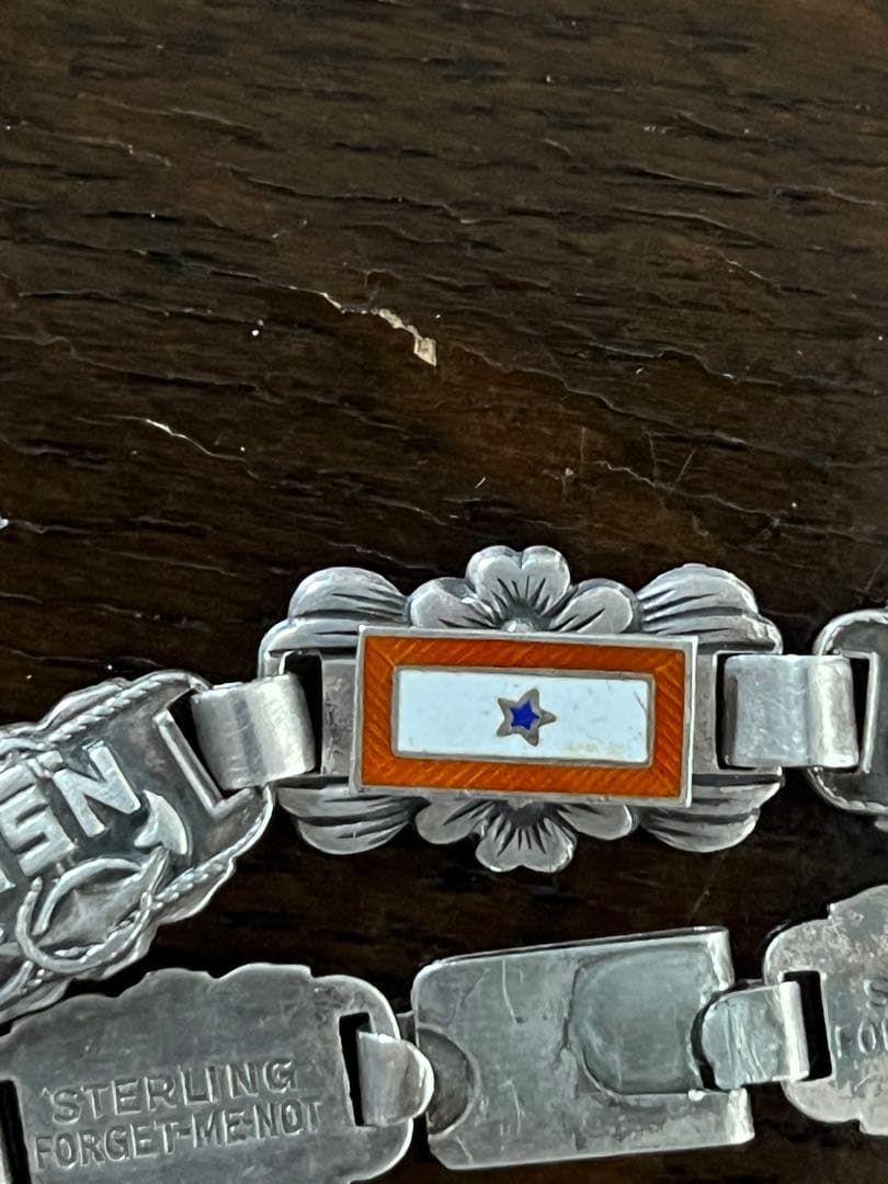 ww2 USヴィンテージスイートハート　ブレスレット　スターリングシルバー