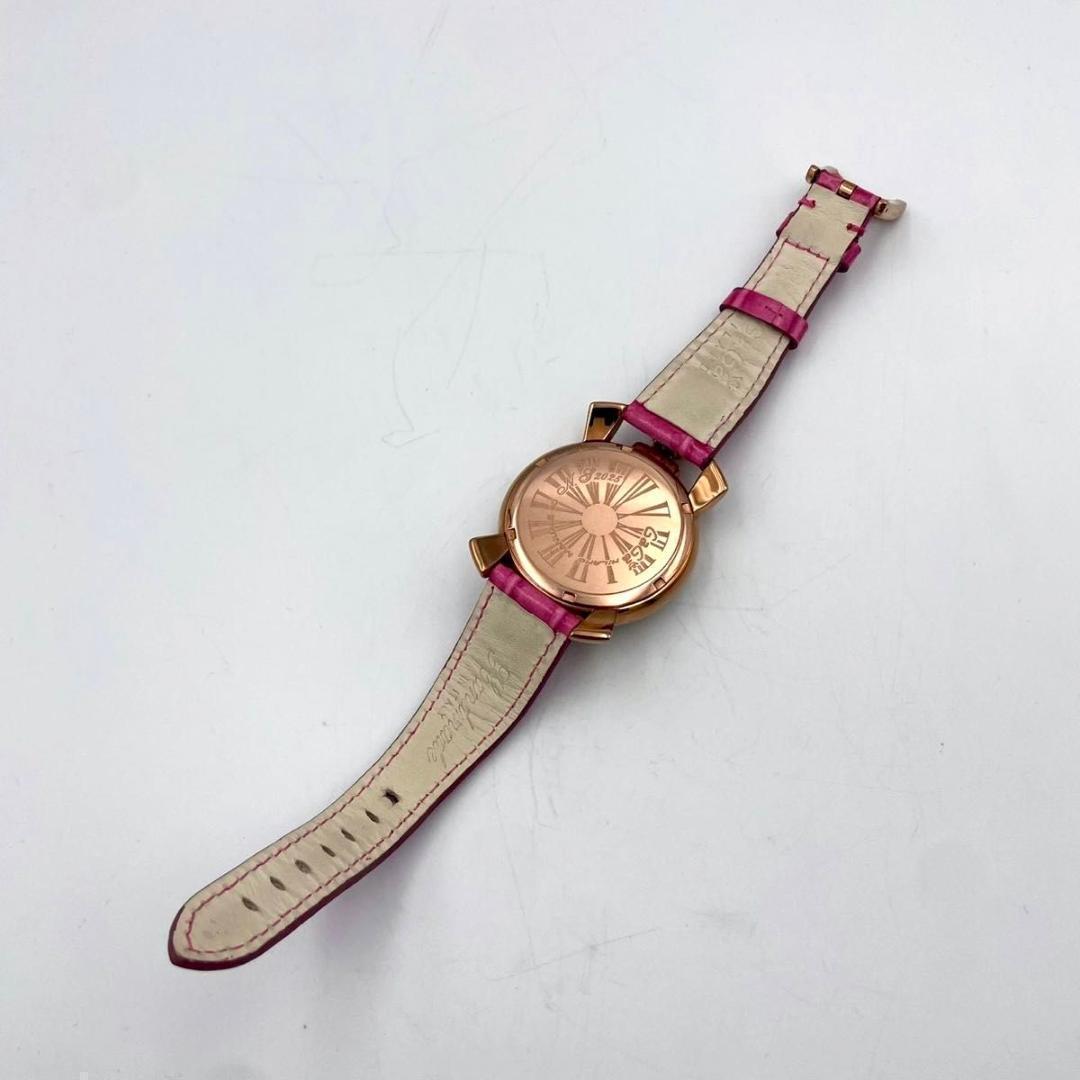 501 新品電池 ガガミラノ マヌアーレ40 腕時計 クォーツ 純正ベルト 稼働