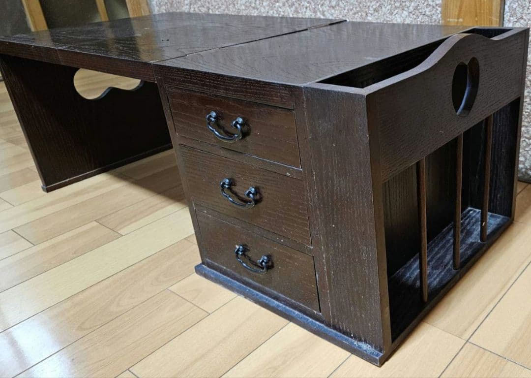 昭和レトロ　文机　折りたたみ机　裁縫机