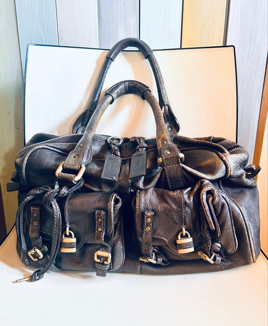 【Chloe】クロエ ボストンバッグ 希少デザイン パディントン カデナ