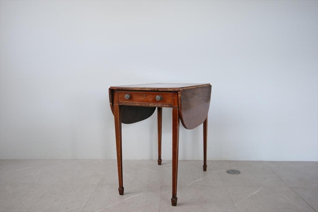 英国アンティーク木製ドロップリーフテーブル/バタフライ/ダイニング机92-111