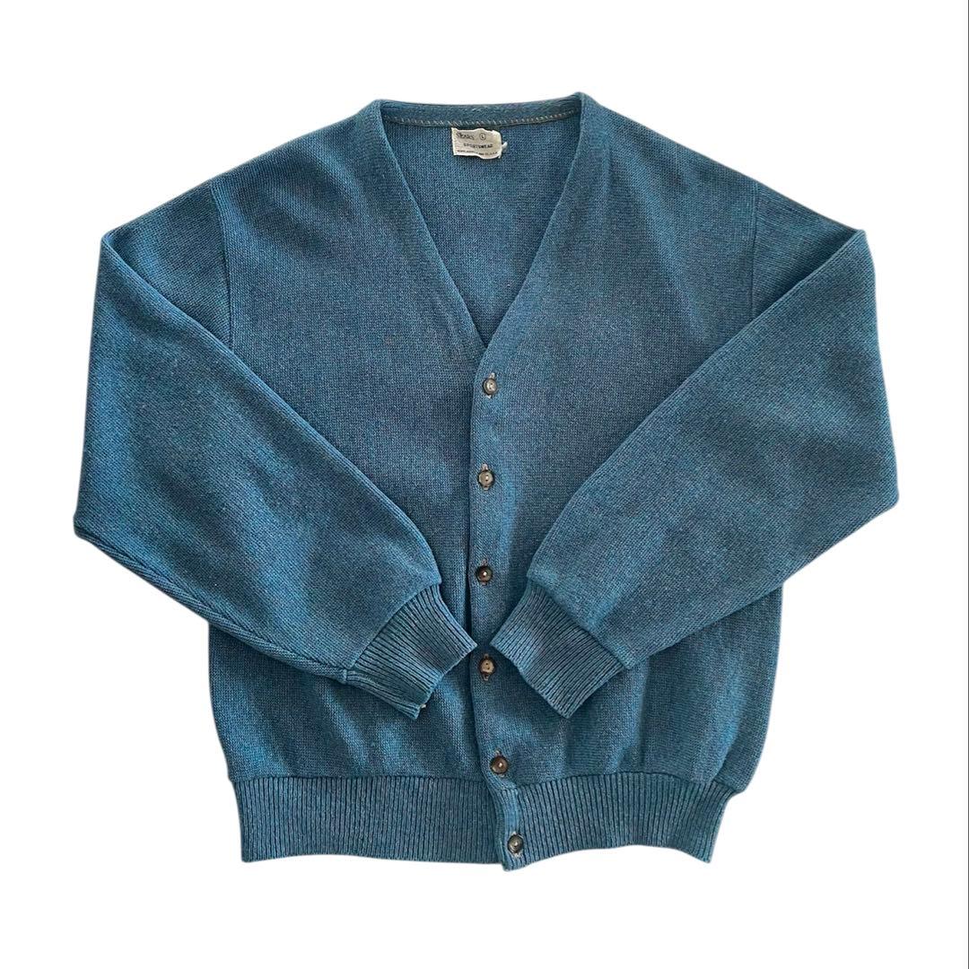 m*9様 極上配色✨50's〜60's初頭 シアーズ アクリルカーディガン ヴィ