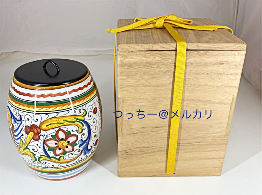 [茶道具] イタリア水指(合箱) ○