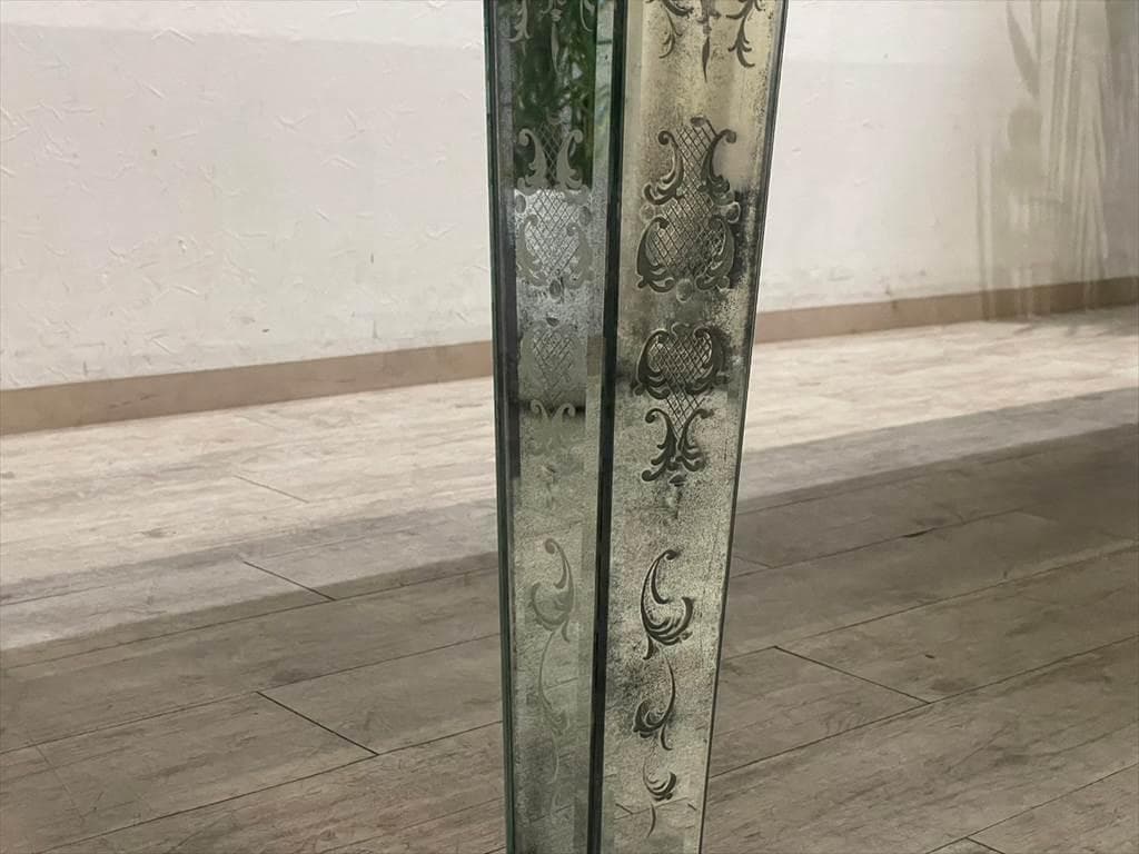 希少！煌びやかな全面ミラー仕様！最高級ダイニングテーブル♪約200万円