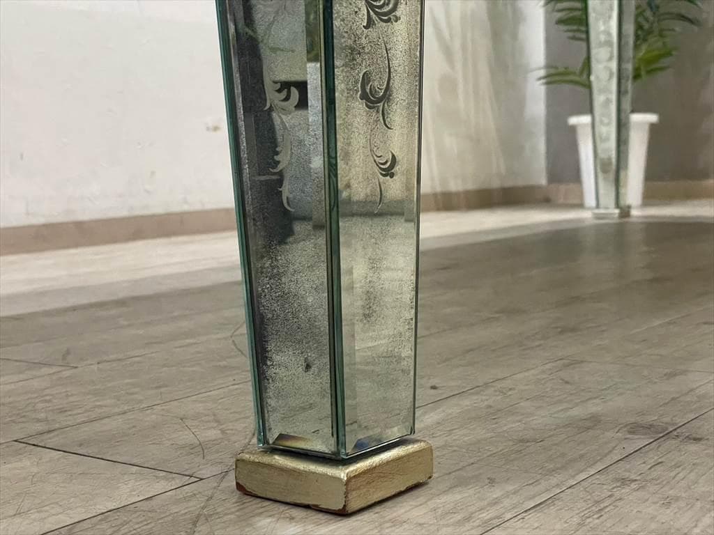 希少！煌びやかな全面ミラー仕様！最高級ダイニングテーブル♪約200万円