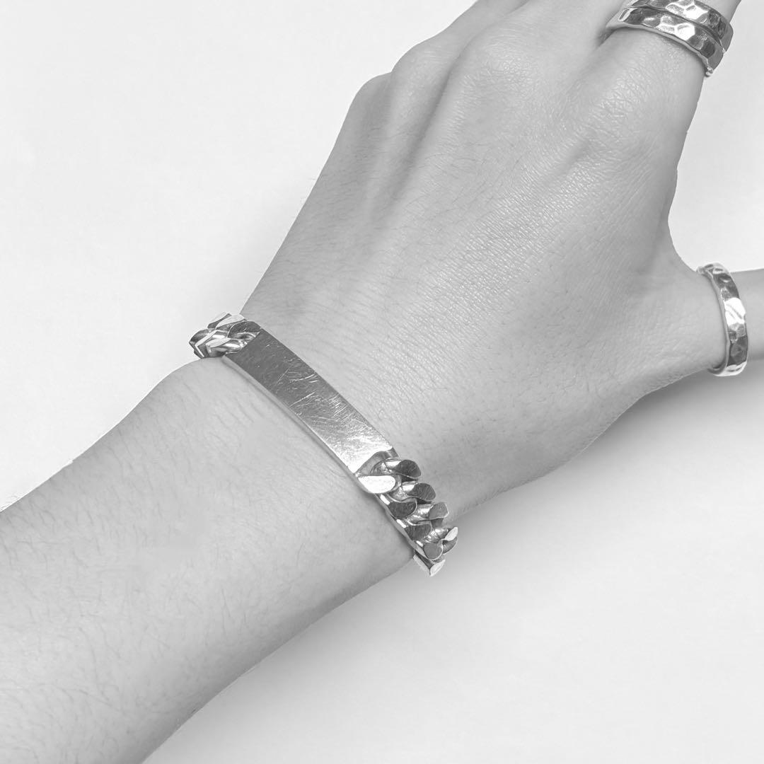 Special 60's French シルバー800 IDブレスレット 蟹刻印