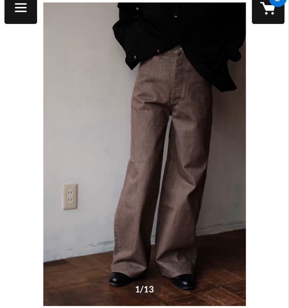 【25aw/定価4万】BISOWN WIDE DENIM ブラウンデニム