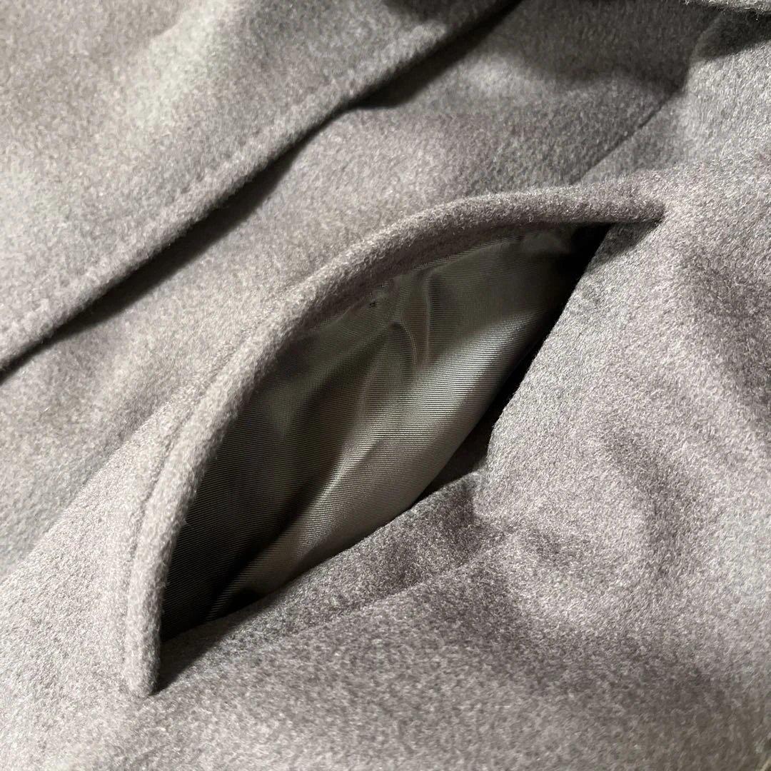 【アンタイトル】ベルテッドコート　ウール100% ベルト　Aライン　女優襟