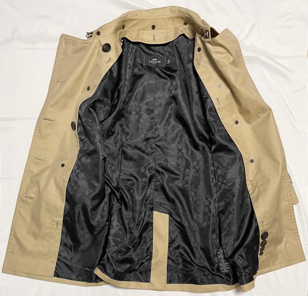 タグ付き美品 コーチ チェック柄ライナーボアカラートレンチコート SPサイズ