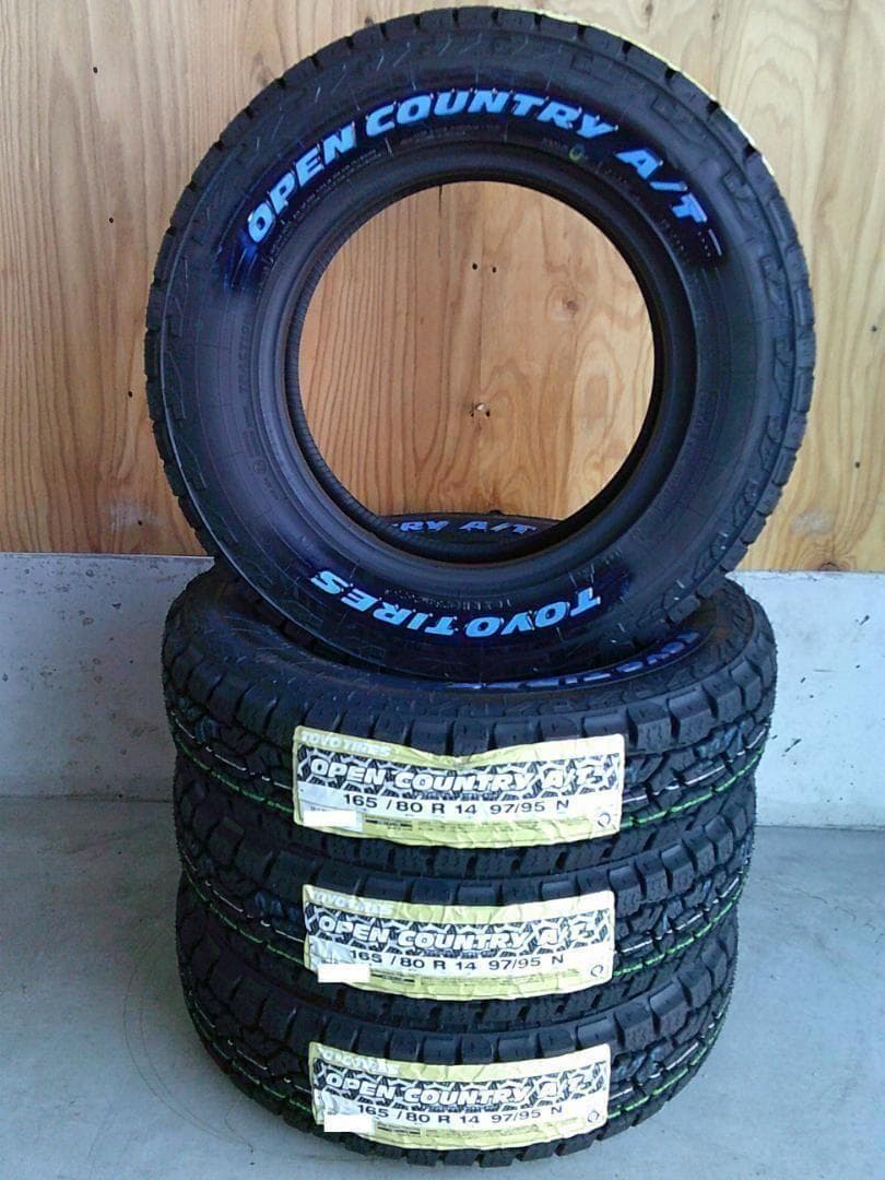 送料込☆TOYOオープンカントリーA/TⅢ☆165/80R14☆ホワイトレター☆
