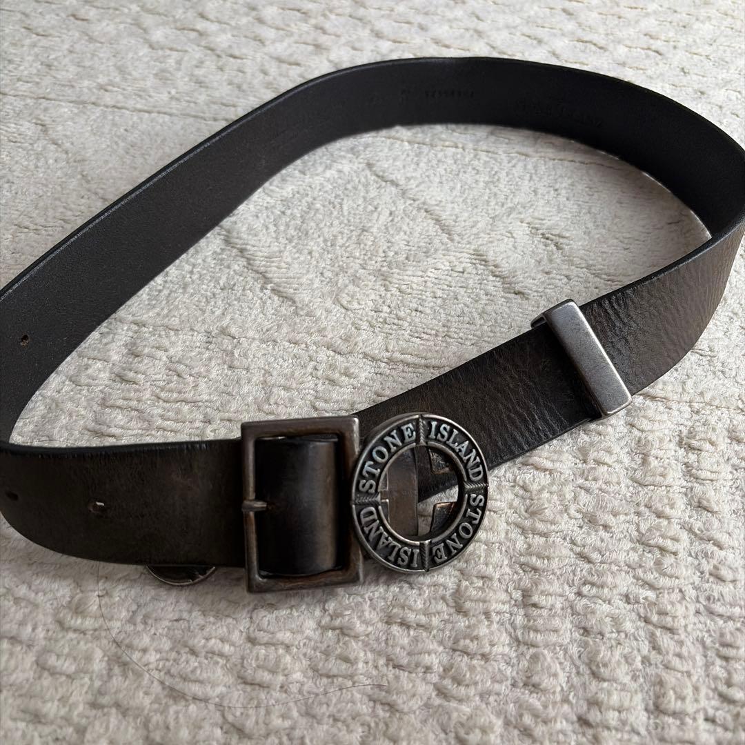 STONE  レザーベルト ブラック