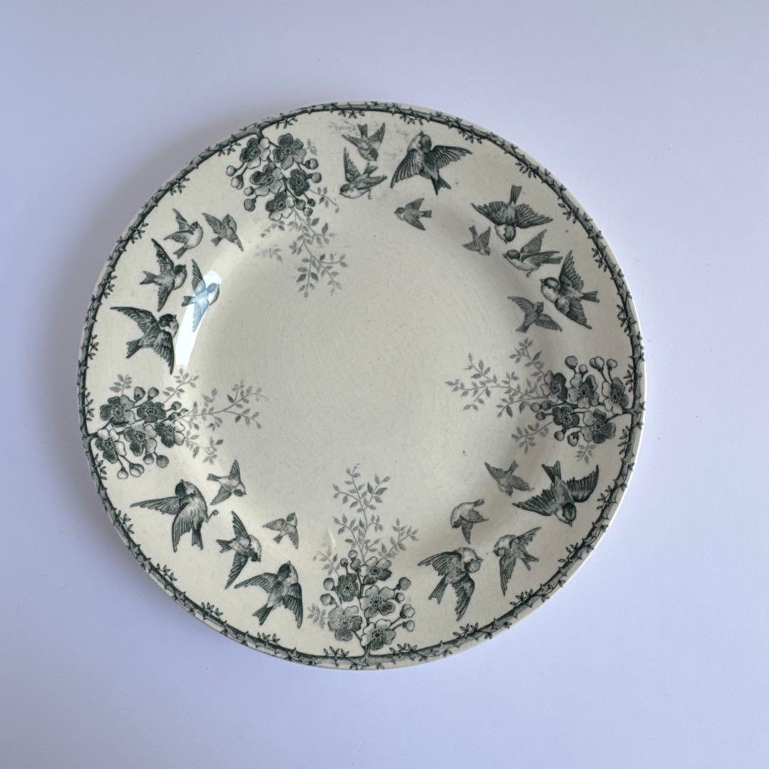 フランスアンティーク　ショワジールロウ　Montigny デザート皿