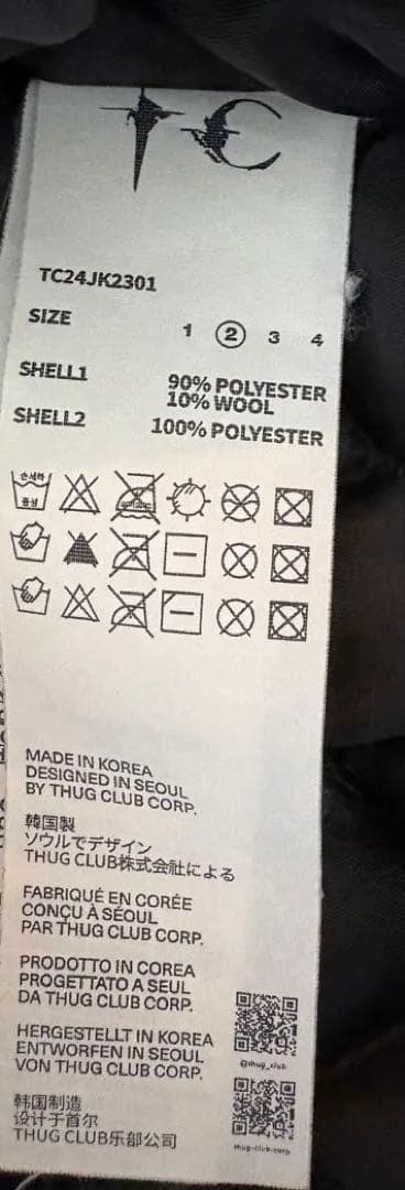 thug club サグクラブ ma-1確実正規品