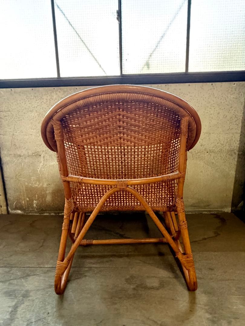 ビンテージモダンラタンアームチェア(R-2)