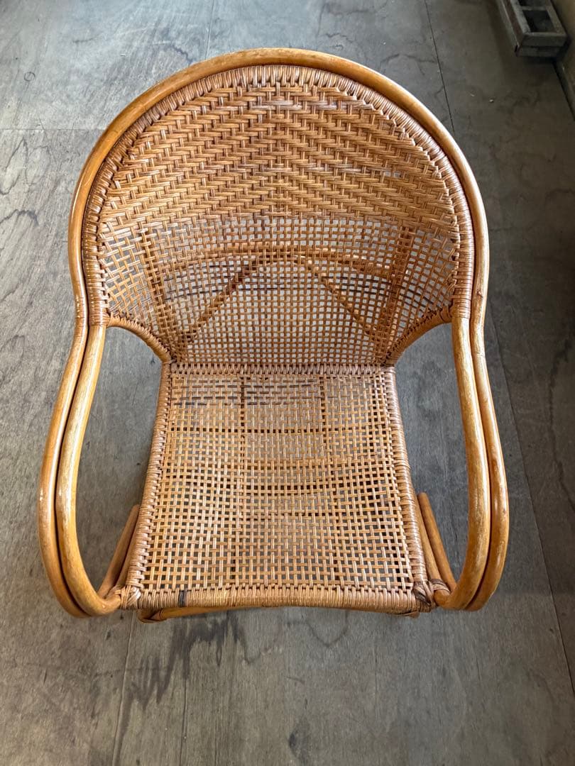 ビンテージモダンラタンアームチェア(R-2)