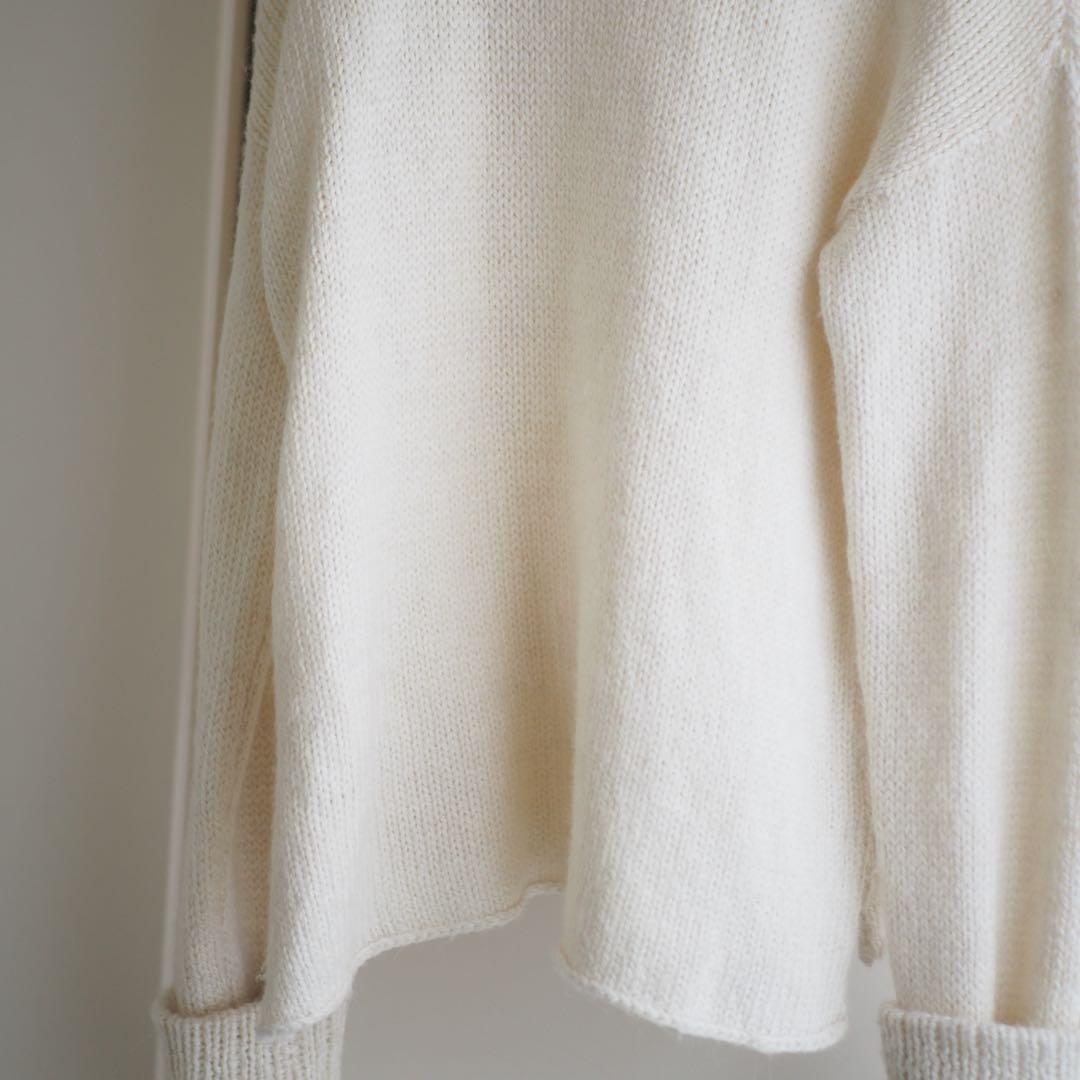 SEEALL ラマ ロールアップスリーブ ニット