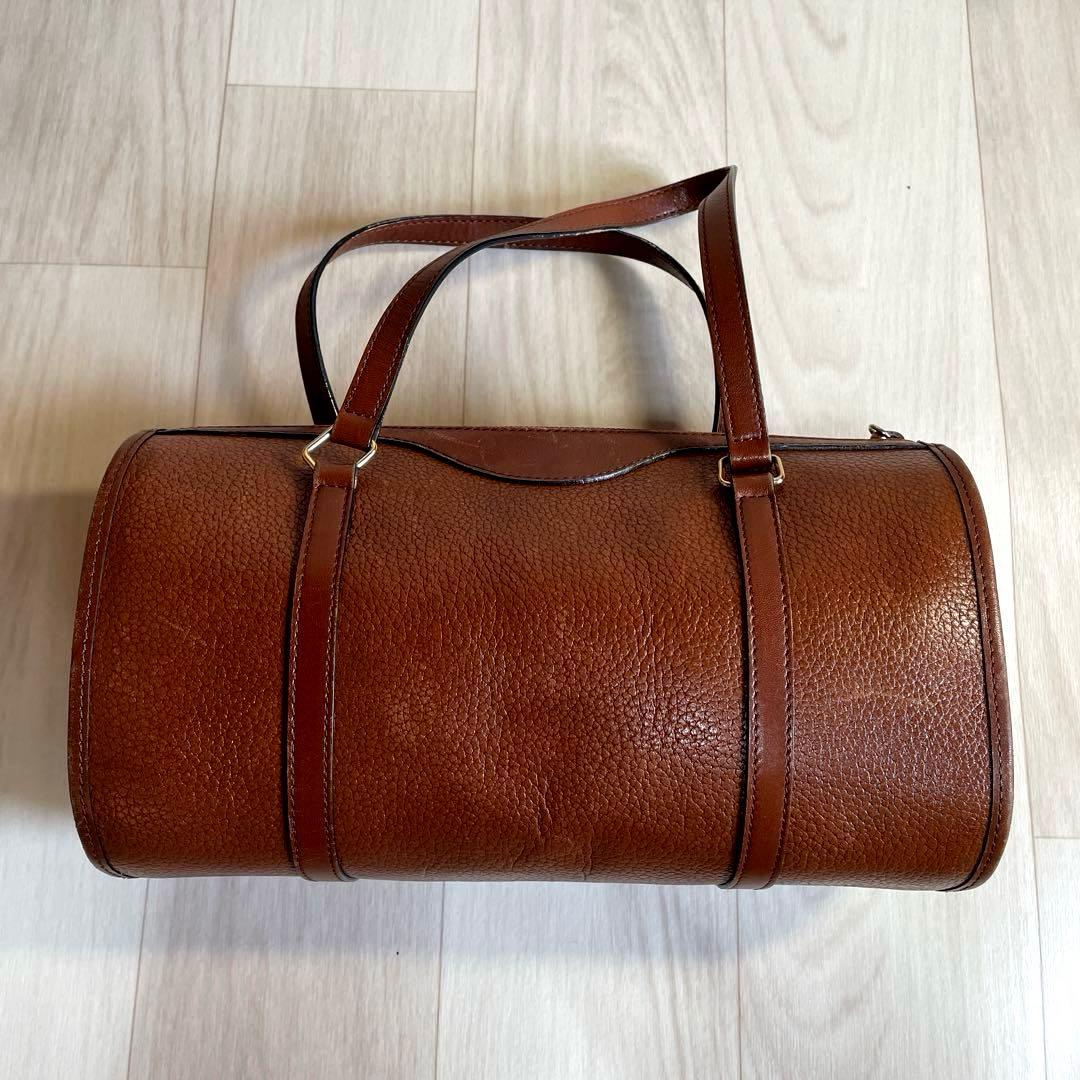 Burberry ブラウンレザーミニボストンバッグ