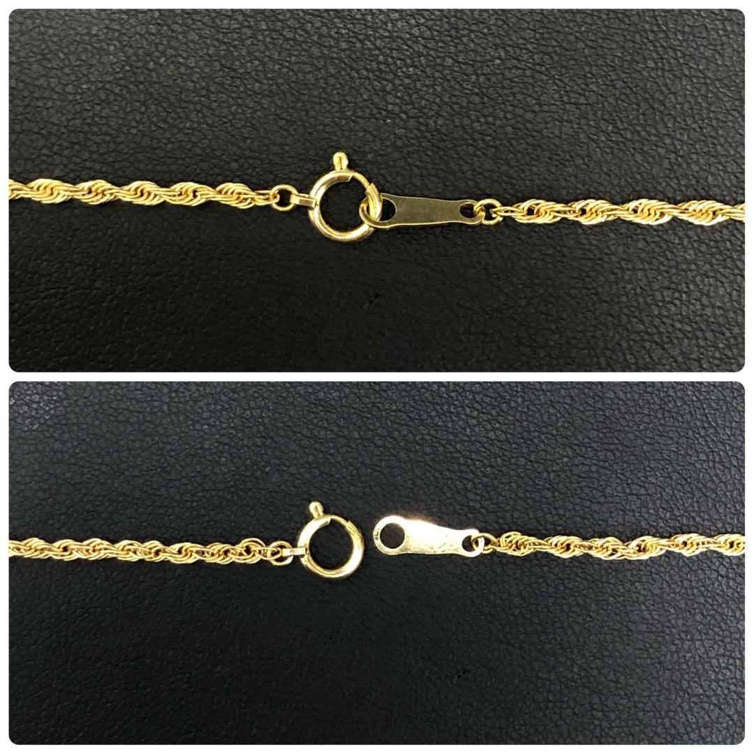 (C122306)K18 ロープチェーン YG ネックレス 18金 アクセサリー