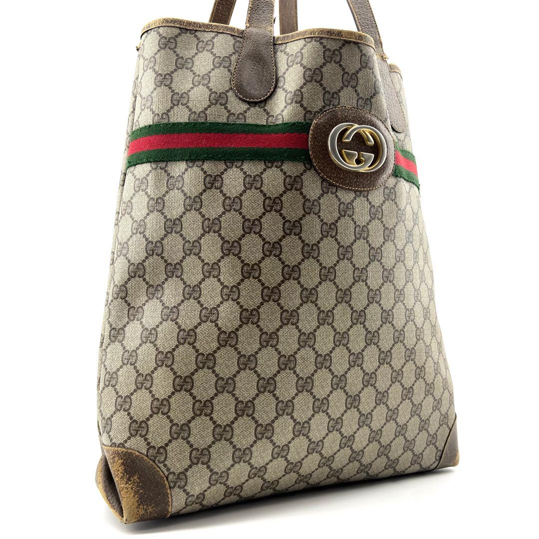 GUCCI　トートバック　A4可　PVC　シェリーライン　インターロッキング