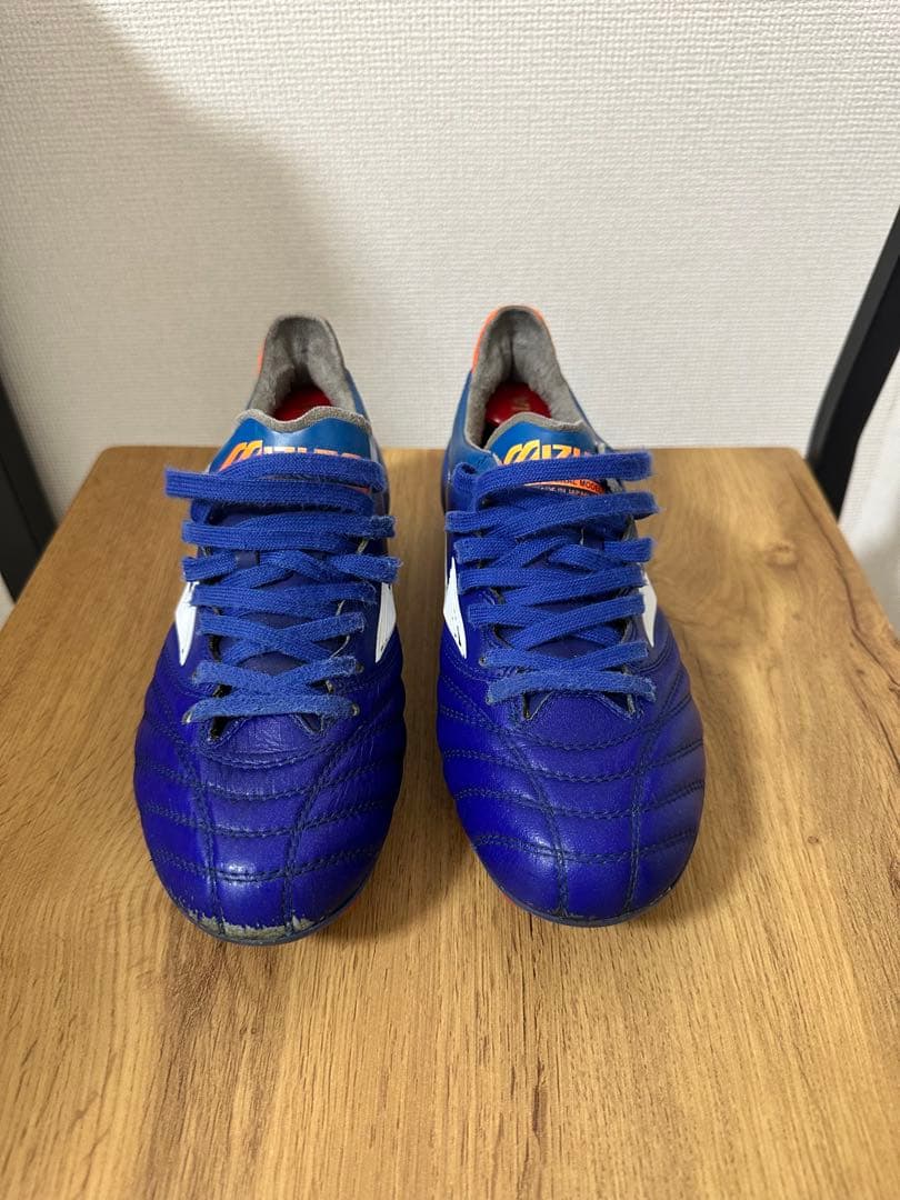 【美品】25.0cm ミズノ モレリア NEO2（ブルー×オレンジ）