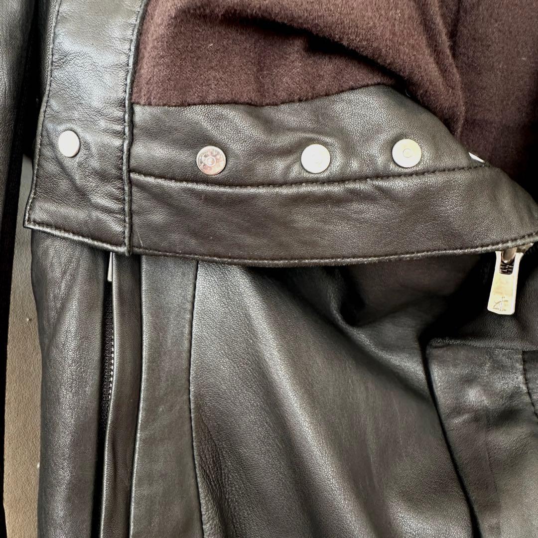 bajraバジュラ 変形羊レザージャケットモード 美シルエットサイズ1ブラック