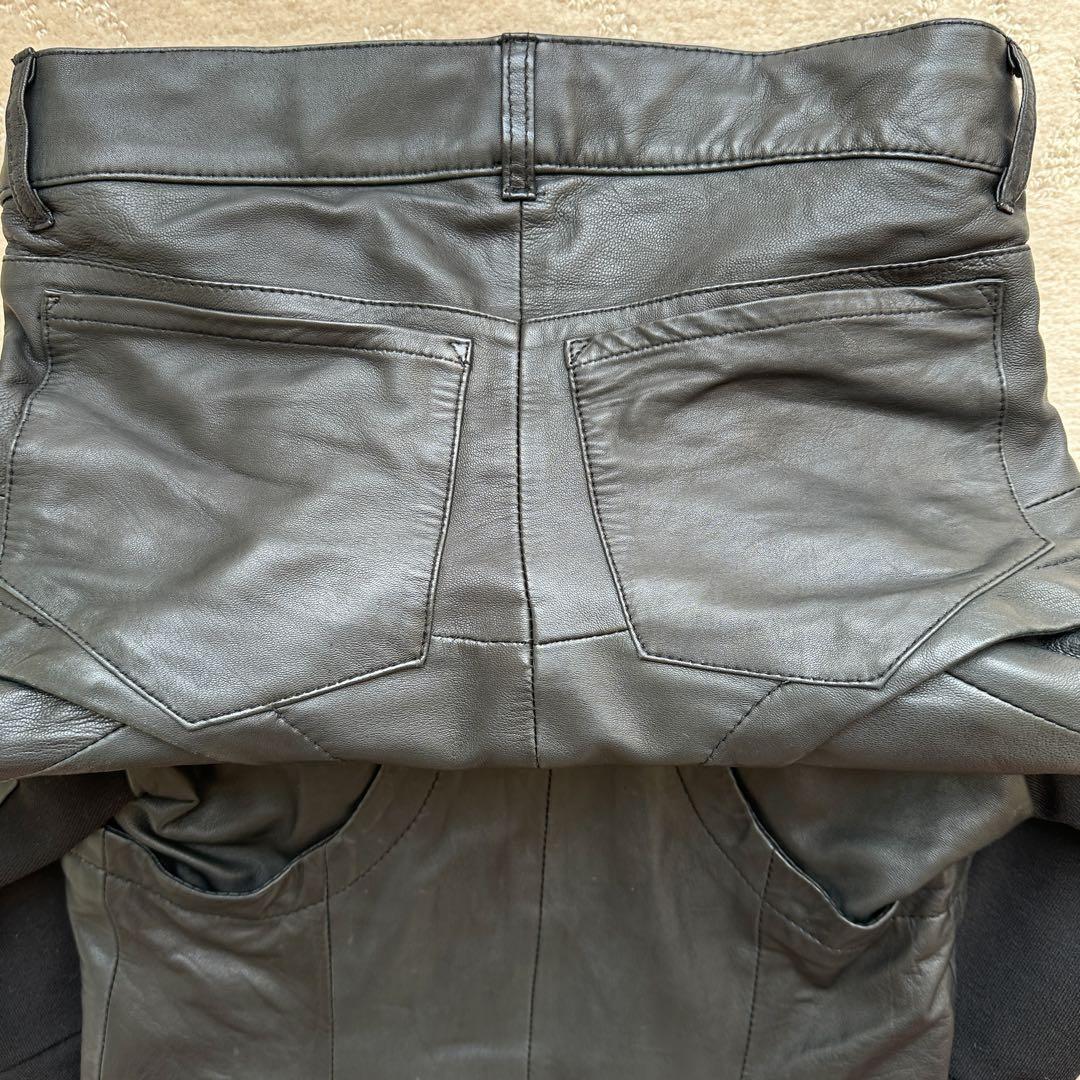 bajraバジュラ 変形羊レザージャケットモード 美シルエットサイズ1ブラック