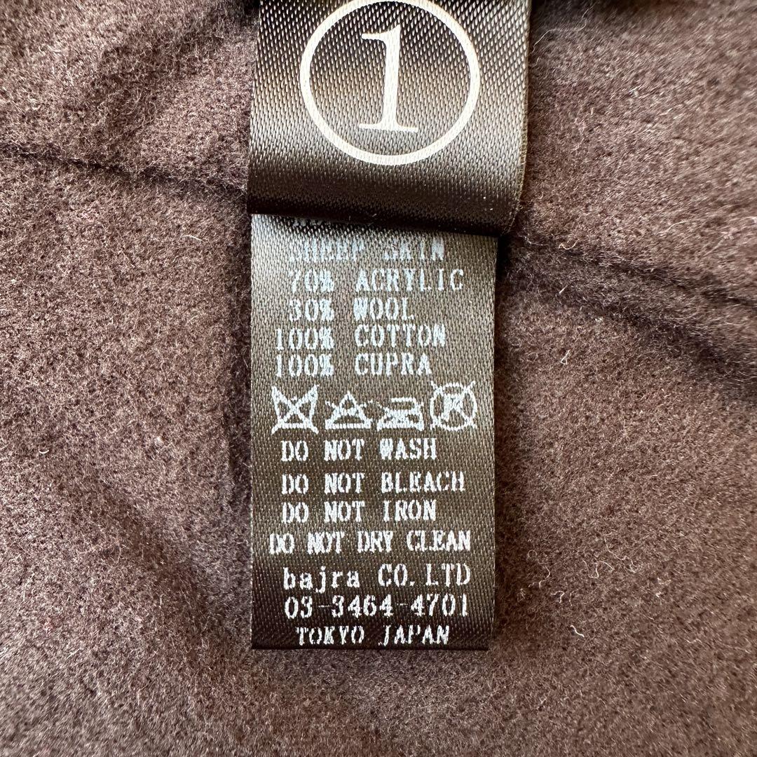 bajraバジュラ 変形羊レザージャケットモード 美シルエットサイズ1ブラック