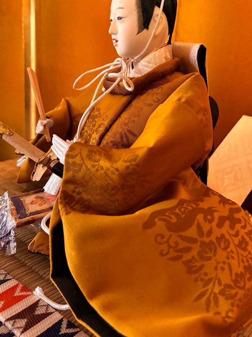 久月☆雛人形セット 男雛・女雛・ 金屏風・ぼんぼり　親王飾り　大人飾りにも◎