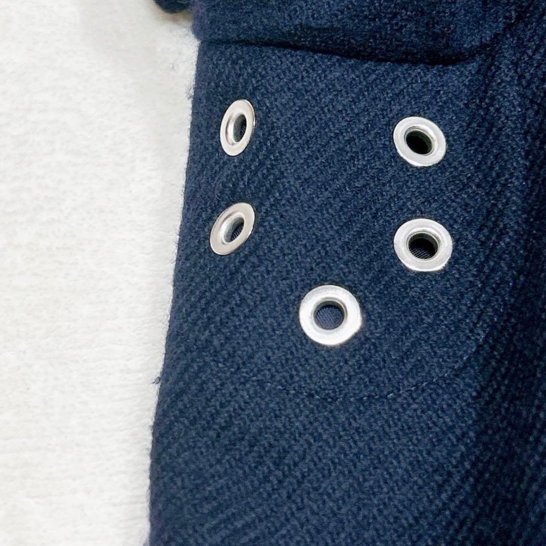 極美品✨マッキントッシュロンドン ウールシルクステンカラーコート ネイビー 36